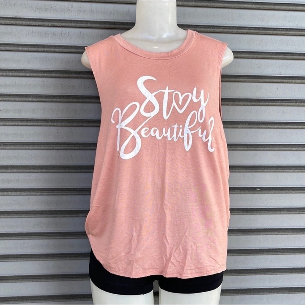 Stay Beautiful Women's Pink Sleeveless Top Size XL